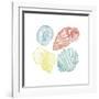 Soft Color Shells Mate-Jace Grey-Framed Art Print