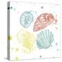 Soft Color Splatter Shells Mate-Jace Grey-Stretched Canvas