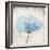 Soft Floral Blue-Jace Grey-Framed Art Print