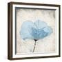 Soft Floral Blue-Jace Grey-Framed Art Print