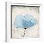 Soft Floral Blue-Jace Grey-Framed Art Print