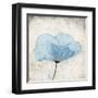 Soft Floral Blue-Jace Grey-Framed Art Print