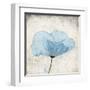 Soft Floral Blue-Jace Grey-Framed Art Print