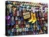 Soft Leather Moroccan Slippers in the Souk, Medina, Marrakesh, Morocco, North Africa, Africa-Gavin Hellier-Stretched Canvas