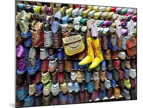 Soft Leather Moroccan Slippers in the Souk, Medina, Marrakesh, Morocco, North Africa, Africa-Gavin Hellier-Mounted Photographic Print