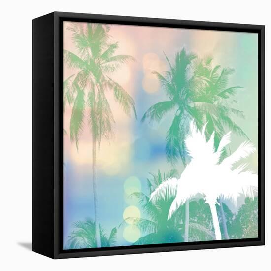 Soft Palm Trees-Evangeline Taylor-Framed Stretched Canvas