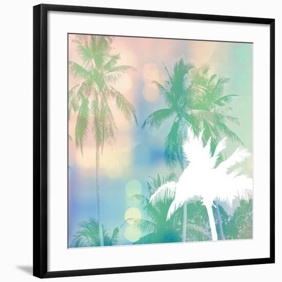 Soft Palm Trees-Evangeline Taylor-Framed Art Print