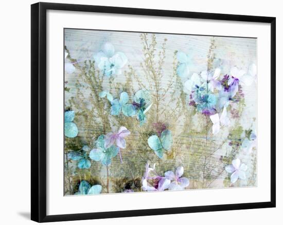 Soft Pink Hydrangea Blossom Upon Green Leafes with White Blossoms-Alaya Gadeh-Framed Photographic Print