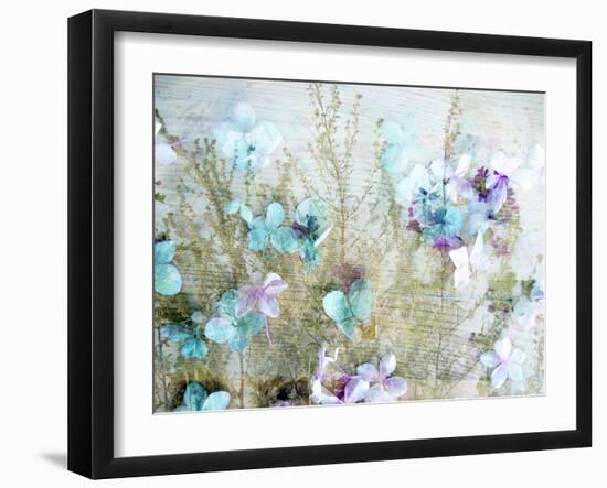 Soft Pink Hydrangea Blossom Upon Green Leafes with White Blossoms-Alaya Gadeh-Framed Photographic Print
