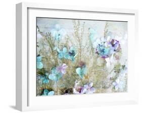 Soft Pink Hydrangea Blossom Upon Green Leafes with White Blossoms-Alaya Gadeh-Framed Photographic Print