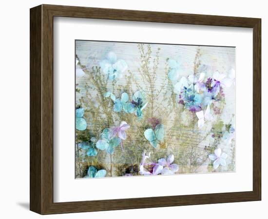 Soft Pink Hydrangea Blossom Upon Green Leafes with White Blossoms-Alaya Gadeh-Framed Photographic Print