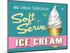 Soft Serve Turquoise-Retroplanet-Mounted Giclee Print