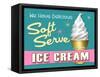 Soft Serve Turquoise-Retroplanet-Framed Stretched Canvas