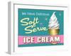 Soft Serve Turquoise-Retroplanet-Framed Giclee Print