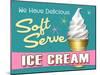Soft Serve Turquoise-Retroplanet-Mounted Giclee Print