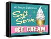 Soft Serve Turquoise-Retroplanet-Framed Stretched Canvas