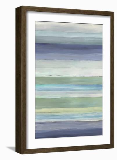 Soft Stripe Blue II-Allison Pearce-Framed Art Print