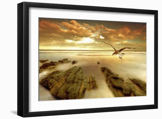 Soft Sunrise on the Beach 4-Carlos Casamayor-Framed Giclee Print