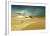 Soft Sunrise on the Beach 6-Carlos Casamayor-Framed Giclee Print