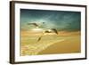 Soft Sunrise on the Beach 6-Carlos Casamayor-Framed Giclee Print