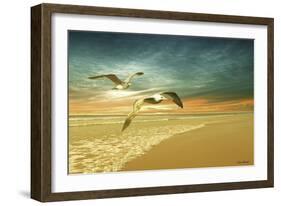 Soft Sunrise on the Beach 6-Carlos Casamayor-Framed Giclee Print