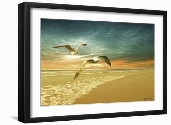 Soft Sunrise on the Beach 6-Carlos Casamayor-Framed Giclee Print