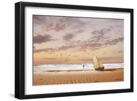 Soft Sunrise on the Beach 7-Carlos Casamayor-Framed Giclee Print