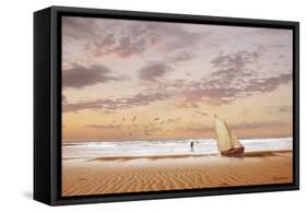 Soft Sunrise on the Beach 7-Carlos Casamayor-Framed Stretched Canvas