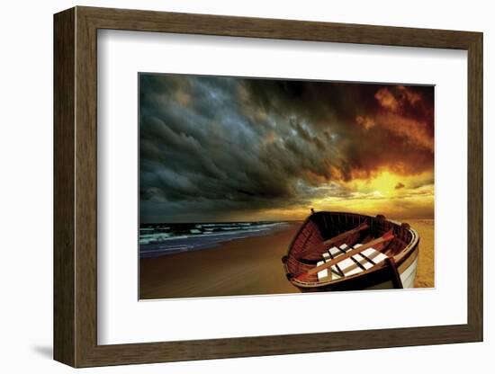 Soft Sunrise on the Beach 9-Carlos Casamayor-Framed Art Print