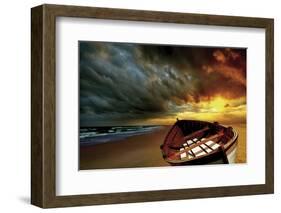 Soft Sunrise on the Beach 9-Carlos Casamayor-Framed Art Print