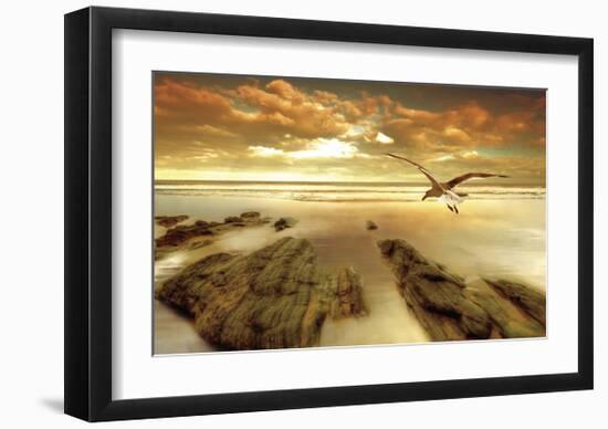 Soft Sunrise on the Beach, no. 4-Carlos Casamayor-Framed Giclee Print