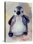 Soft Toy Penguin-Ashwini Rudraksi-Stretched Canvas