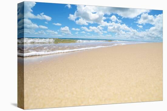 Soft Wave of the Sea on the Sandy Beach-idizimage-Stretched Canvas