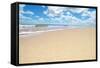 Soft Wave of the Sea on the Sandy Beach-idizimage-Framed Stretched Canvas