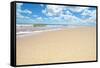Soft Wave of the Sea on the Sandy Beach-idizimage-Framed Stretched Canvas