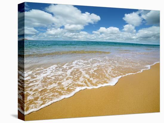 Soft Wave of the Sea on the Sandy Beach-idizimage-Stretched Canvas