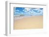 Soft Wave of the Sea on the Sandy Beach-idizimage-Framed Photographic Print