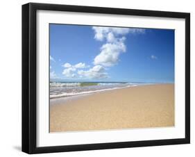 Soft Wave of the Sea on the Sandy Beach-idizimage-Framed Photographic Print