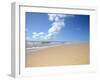 Soft Wave of the Sea on the Sandy Beach-idizimage-Framed Photographic Print