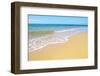 Soft Wave of the Sea on the Sandy Beach-idizimage-Framed Photographic Print