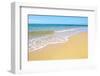 Soft Wave of the Sea on the Sandy Beach-idizimage-Framed Photographic Print