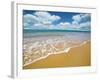 Soft Wave of the Sea on the Sandy Beach-idizimage-Framed Photographic Print