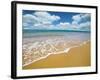 Soft Wave of the Sea on the Sandy Beach-idizimage-Framed Photographic Print
