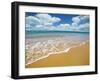 Soft Wave of the Sea on the Sandy Beach-idizimage-Framed Photographic Print