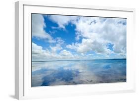 Soft Wave of the Sea on the Sandy Beach-idizimage-Framed Photographic Print