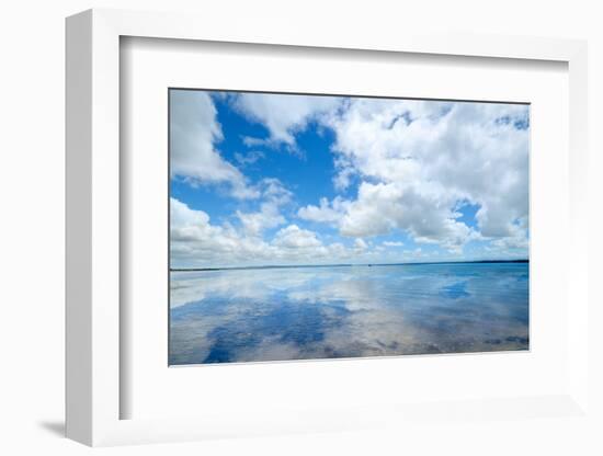 Soft Wave of the Sea on the Sandy Beach-idizimage-Framed Photographic Print