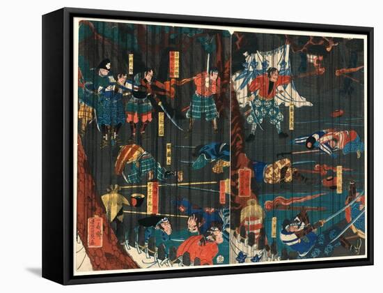 Soga No Adauchi-Utagawa Yoshikazu-Framed Stretched Canvas