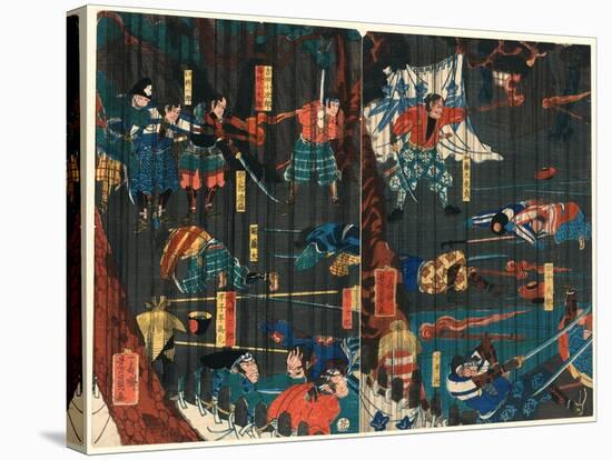 Soga No Adauchi-Utagawa Yoshikazu-Stretched Canvas