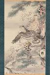 Pair of Hawks with Branch and Blossoms-Soga Shohaku-Stretched Canvas
