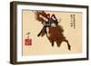 Soga Tokimune Riding on an Unsaddled Horse to Oiso-Yoshitoshi Tsukioka-Framed Giclee Print